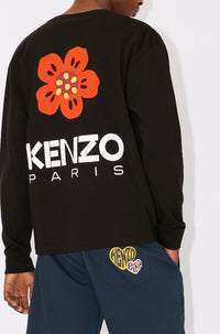 T-shirt à manches longues brodé Boke Flower - Black