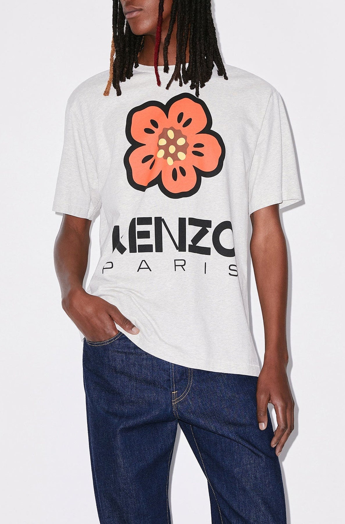 Boke Flower T-shirt - Pale Grey
