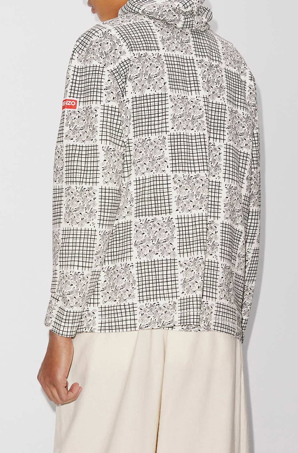 Patchwork loose hoodie - Off White