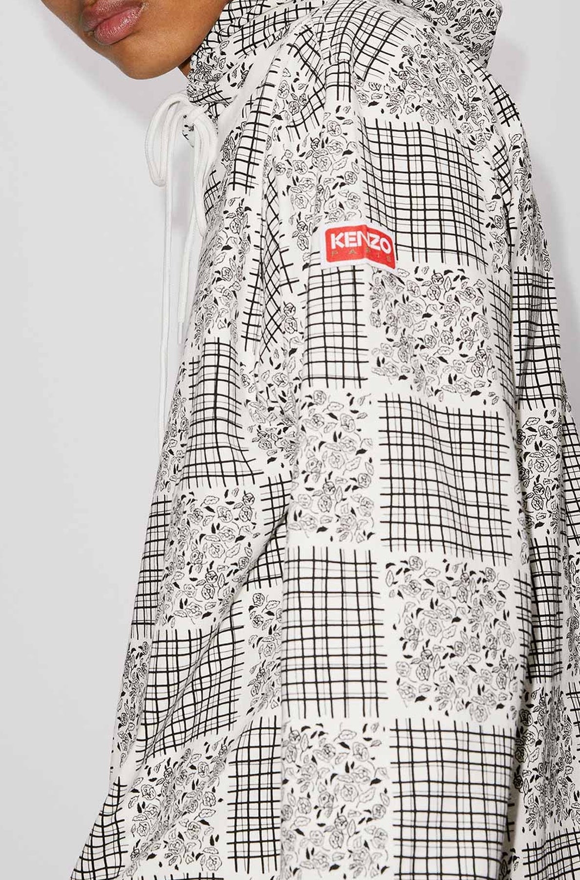 Patchwork loose hoodie - Off White