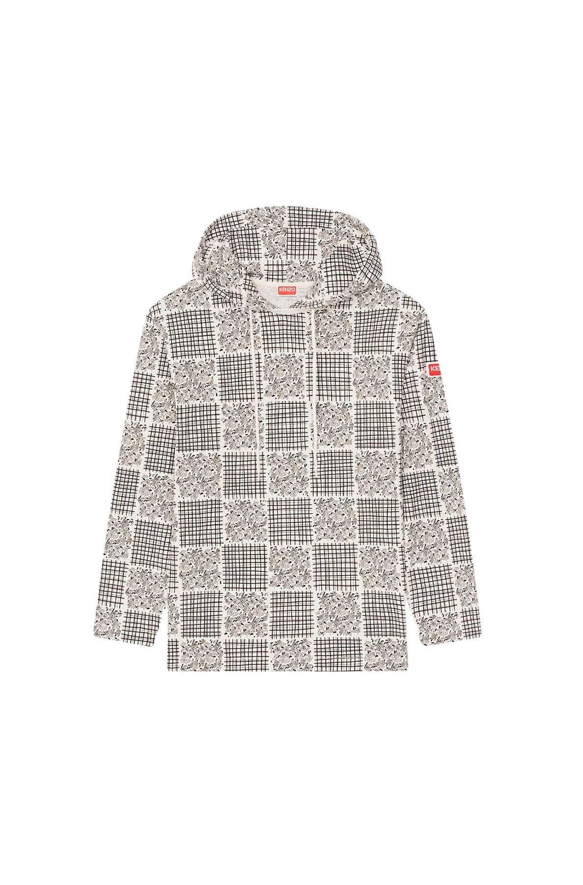 Patchwork loose hoodie - Off White