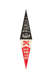 Foulard en soie "Baseball Flag" - Medium Red