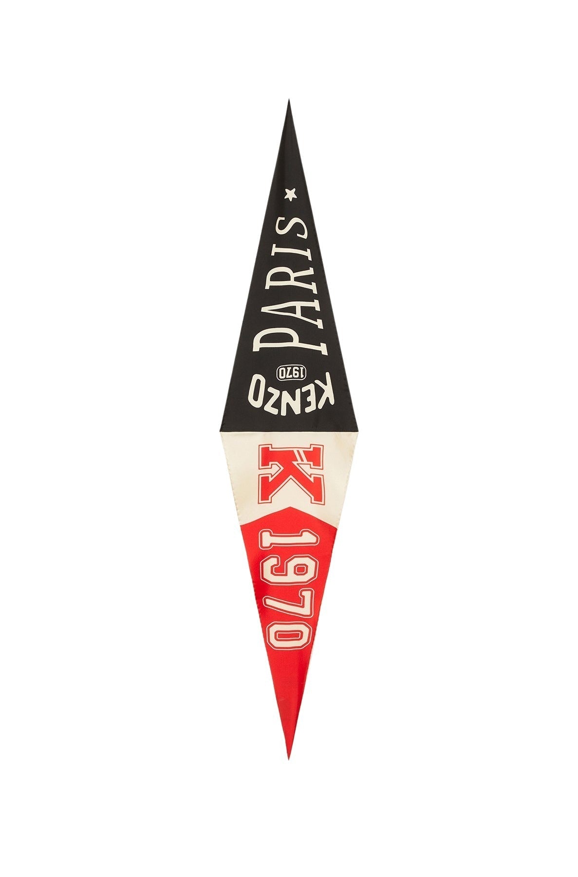 Foulard en soie "Baseball Flag" - Medium Red