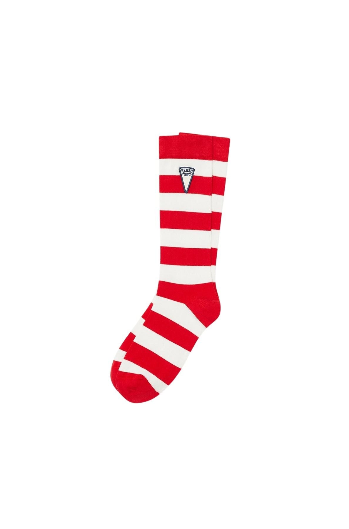 Chaussettes à rayures - Medium Red