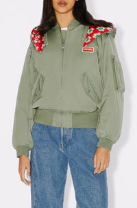 Kenzo Teddy Flower Short Parka - Sage Green