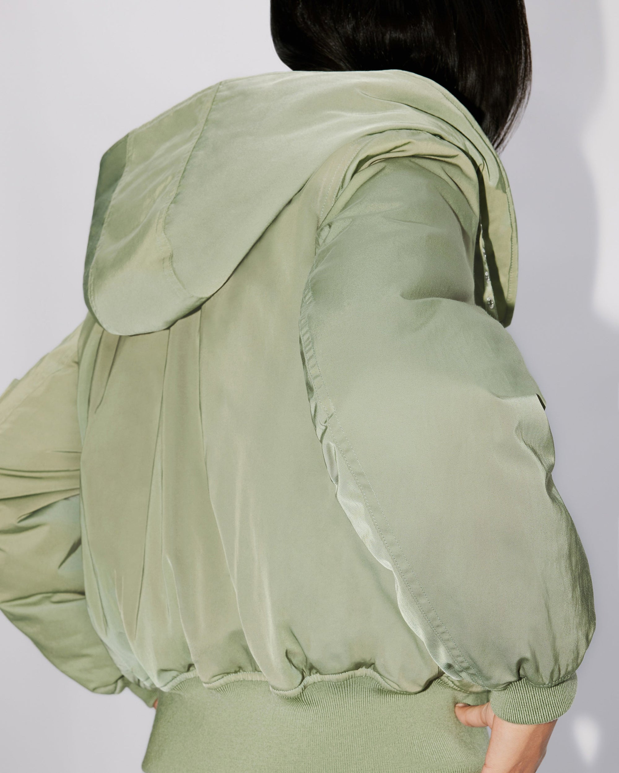 Kenzo Teddy Flower Short Parka - Sage Green