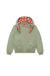 Kenzo Teddy Flower Short Parka - Sage Green