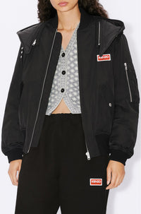 Parka courte "Kenzo Teddy Flower" - Black