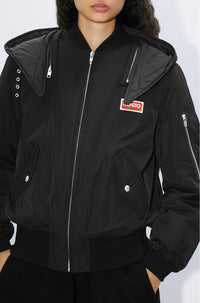 Parka courte "Kenzo Teddy Flower" - Black