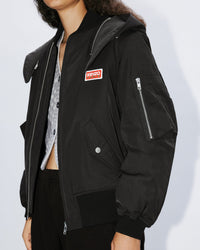 Parka courte "Kenzo Teddy Flower" - Black