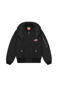 Parka courte "Kenzo Teddy Flower" - Black