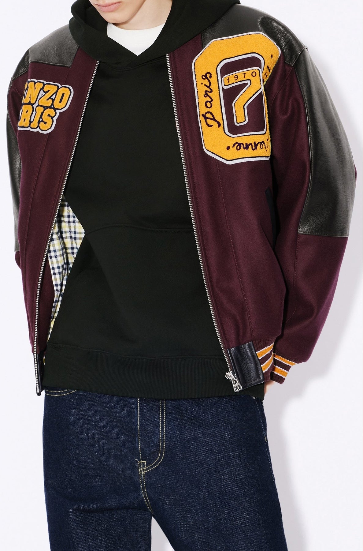 Teddy "Kenzo Tiger Academy" en laine - Prune
