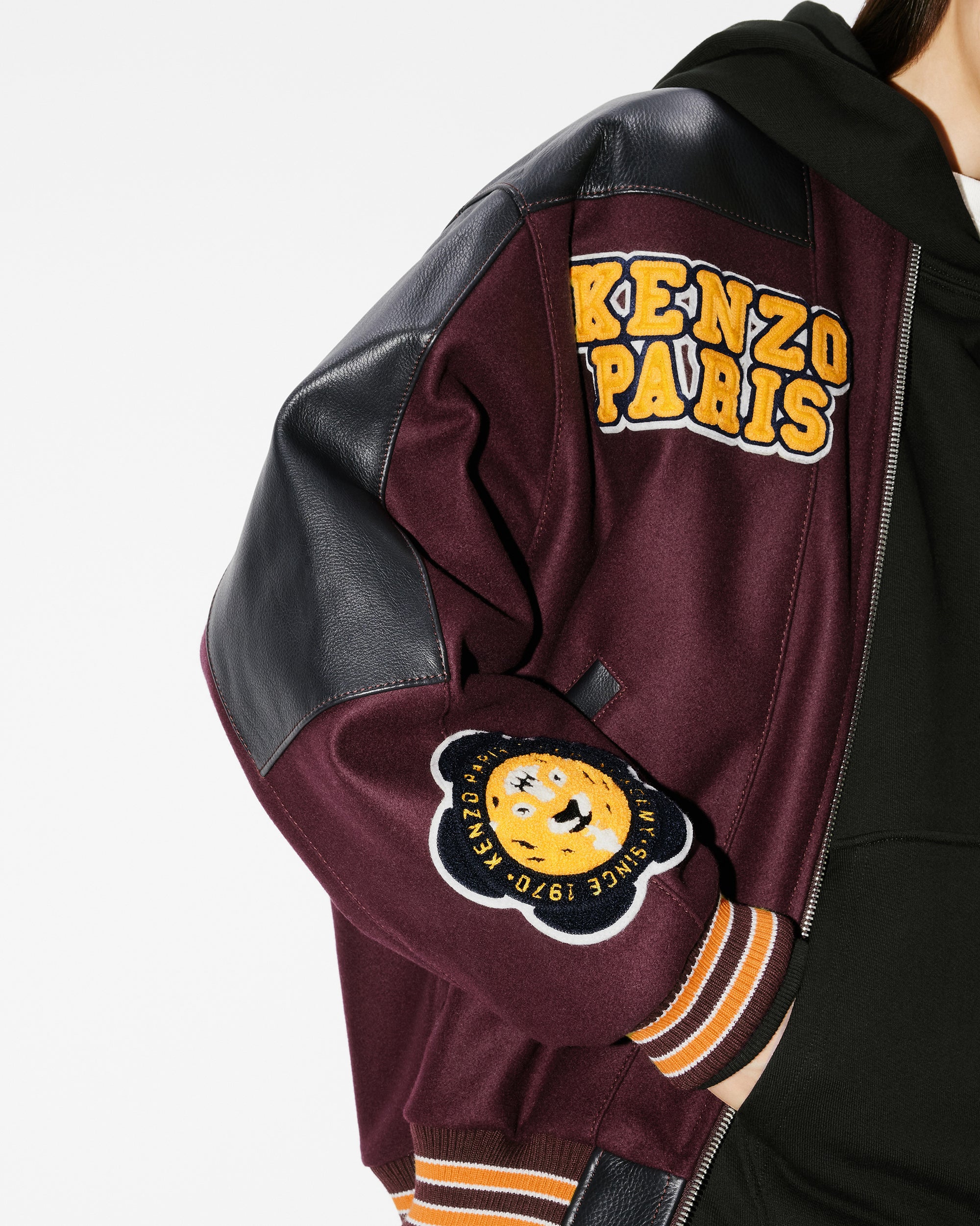 Teddy "Kenzo Tiger Academy" en laine - Prune