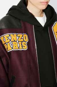 Teddy "Kenzo Tiger Academy" en laine - Prune