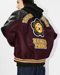 Teddy "Kenzo Tiger Academy" en laine - Prune