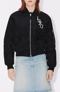Bomber brodé "Varsity Jungle" - Black