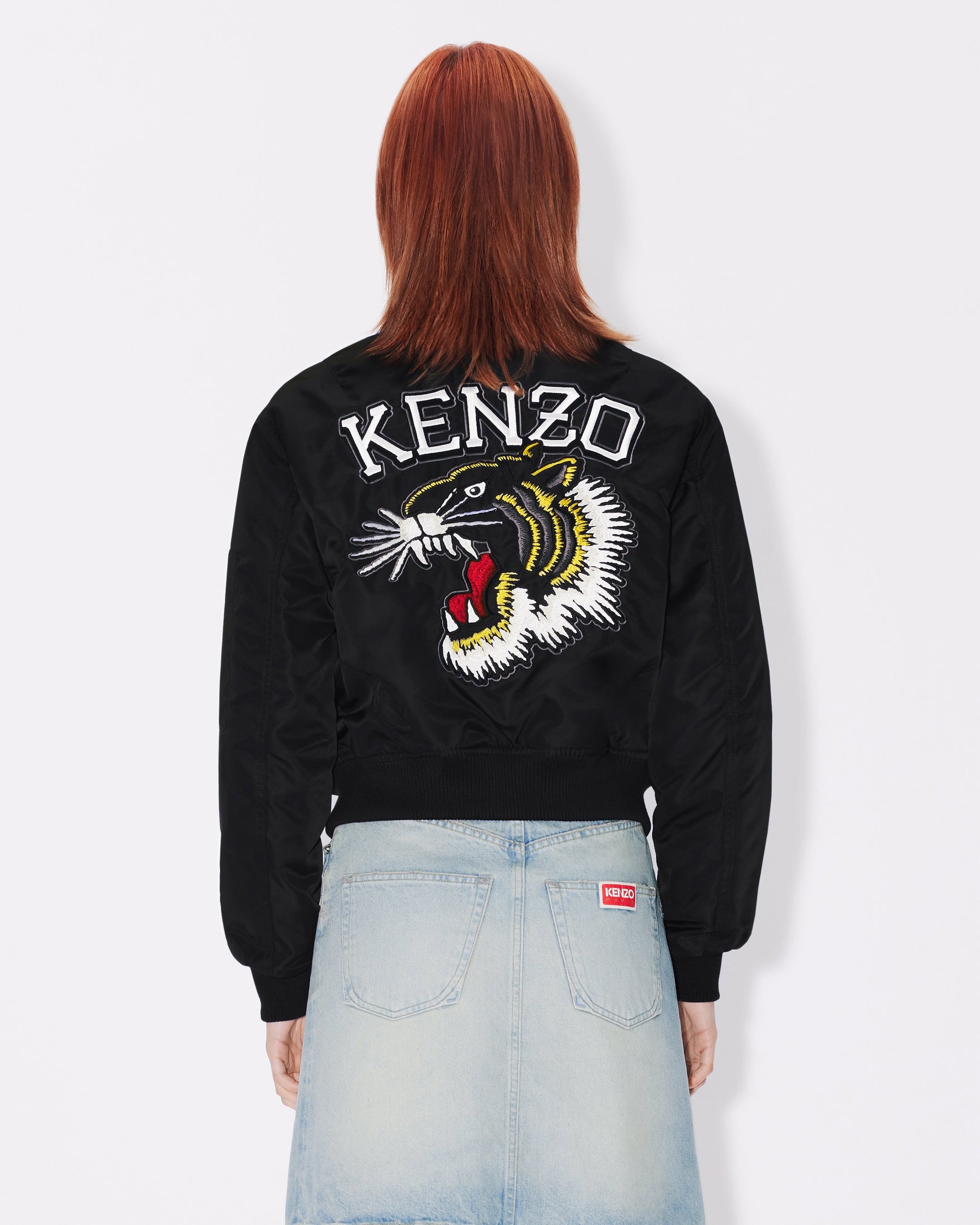 Bomber brodé "Varsity Jungle" - Black