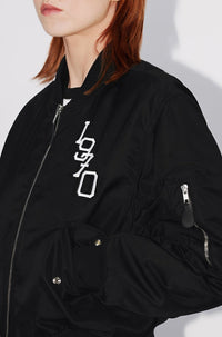 Bomber brodé "Varsity Jungle" - Black
