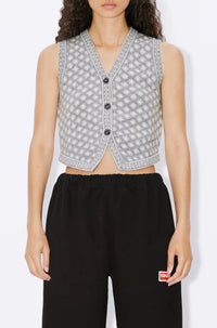 Gilet "Fairisle" en laine - Pale Grey