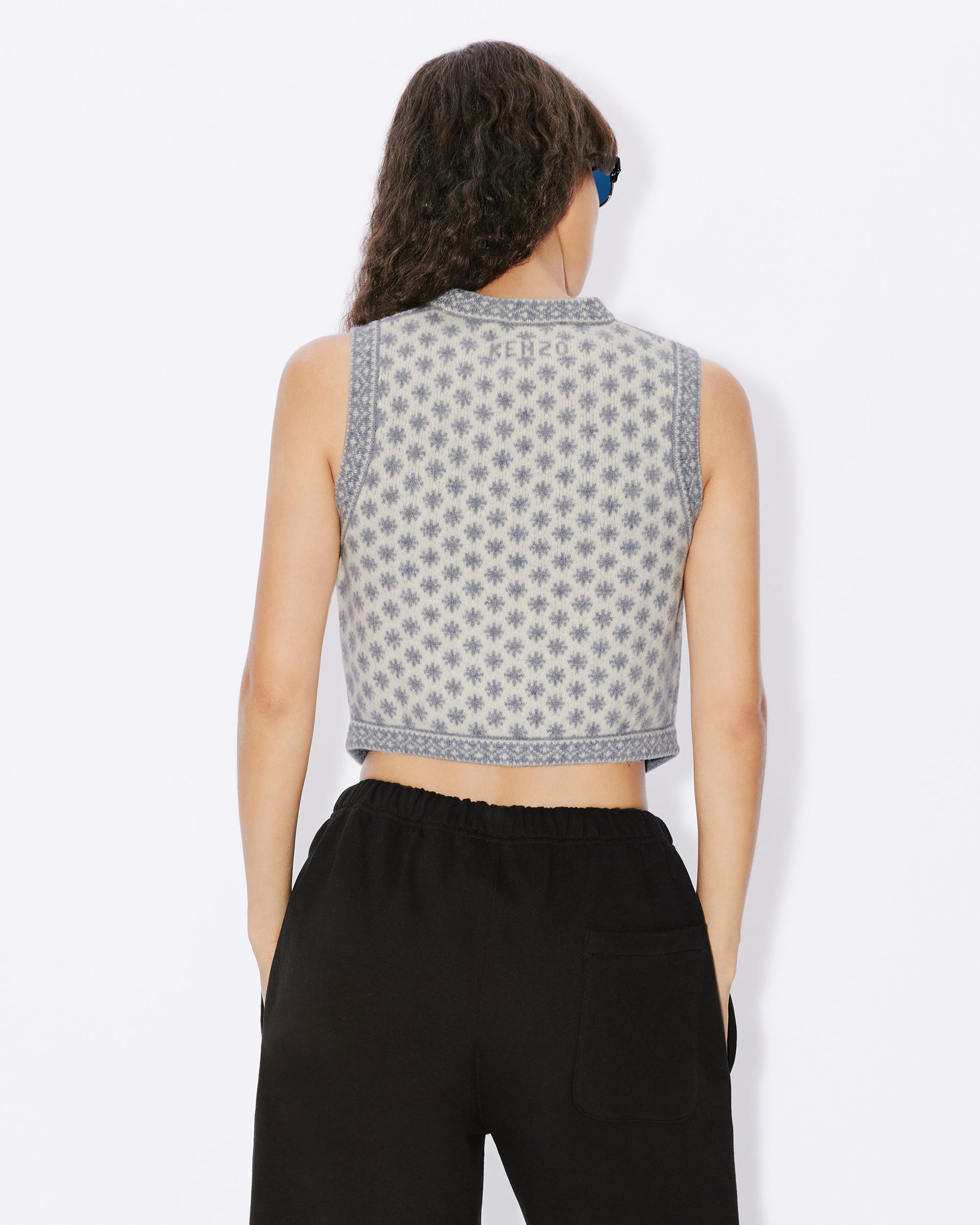Gilet "Fairisle" en laine - Pale Grey