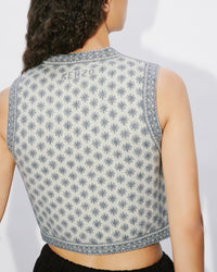 Gilet "Fairisle" en laine - Pale Grey