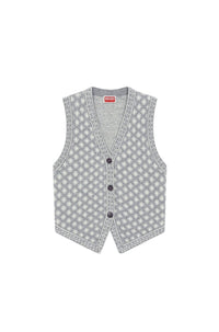 Gilet "Fairisle" en laine - Pale Grey