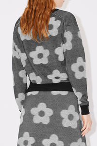 Cardigan "Kenzo Flower Spot" - Black