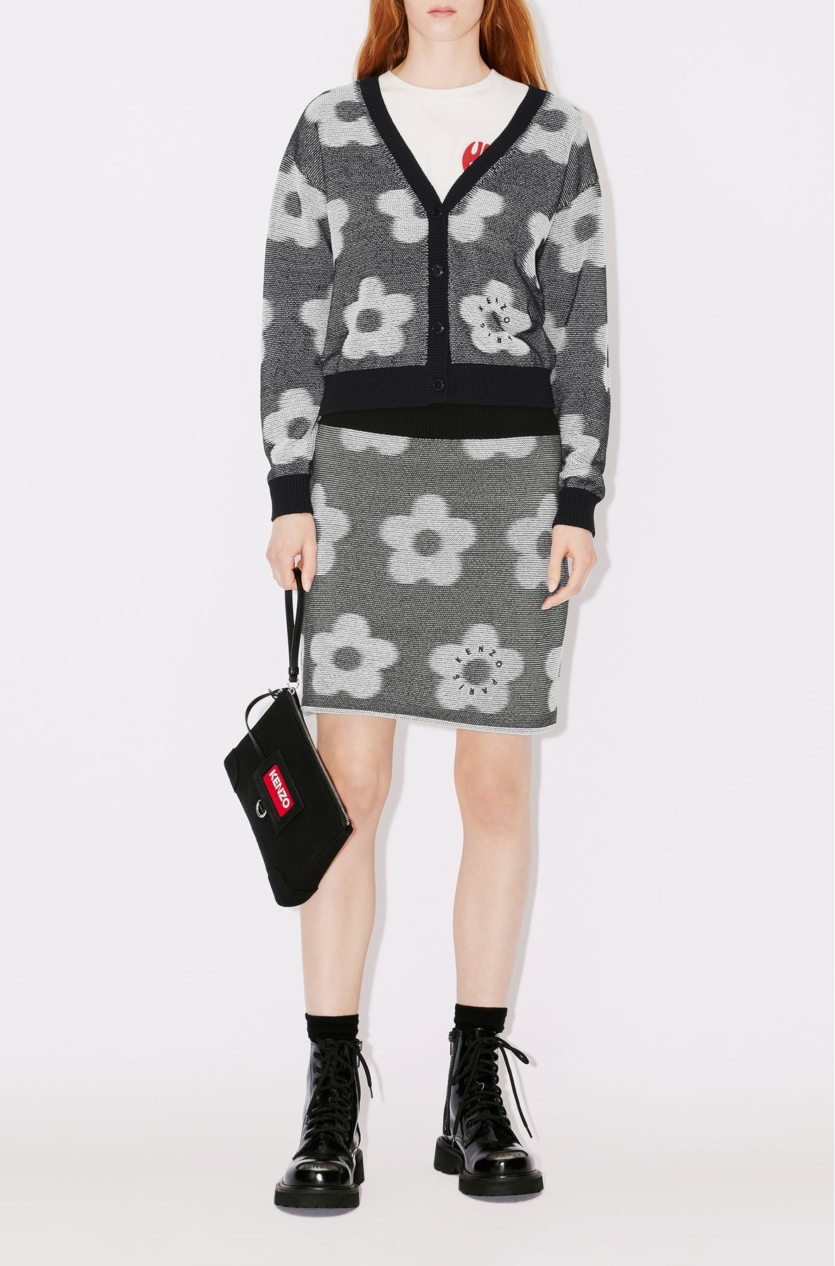 Cardigan "Kenzo Flower Spot" - Black