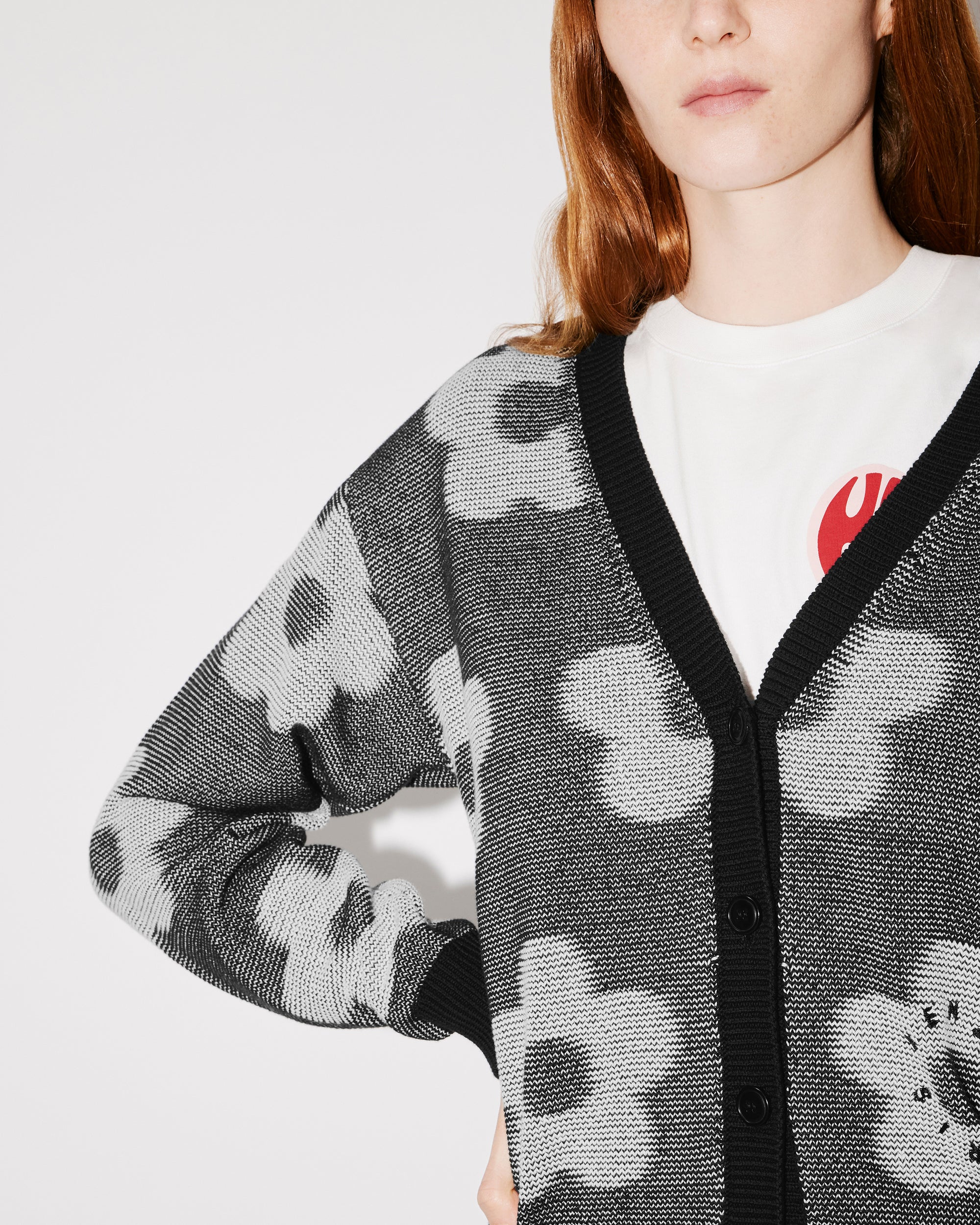 Cardigan "Kenzo Flower Spot" - Black