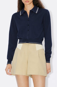 Cardigan "Kenzo Target" en laine - Midnight Blue