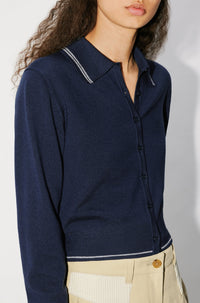 Cardigan "Kenzo Target" en laine - Midnight Blue