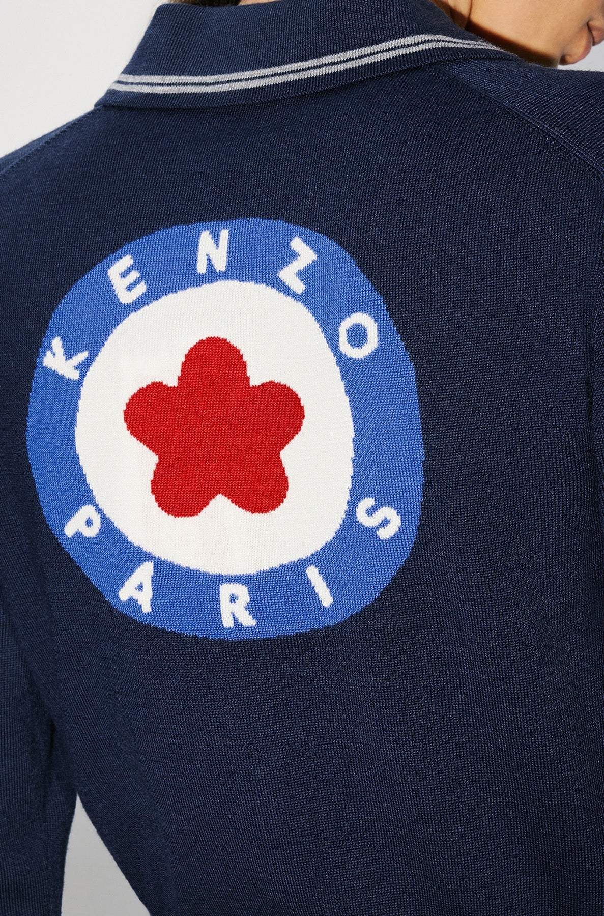 Cardigan "Kenzo Target" en laine - Midnight Blue