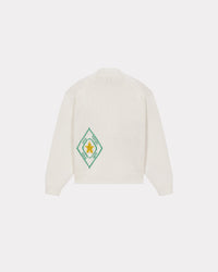 Cardigan brodé à la main "Kenzo Travel" - Off White