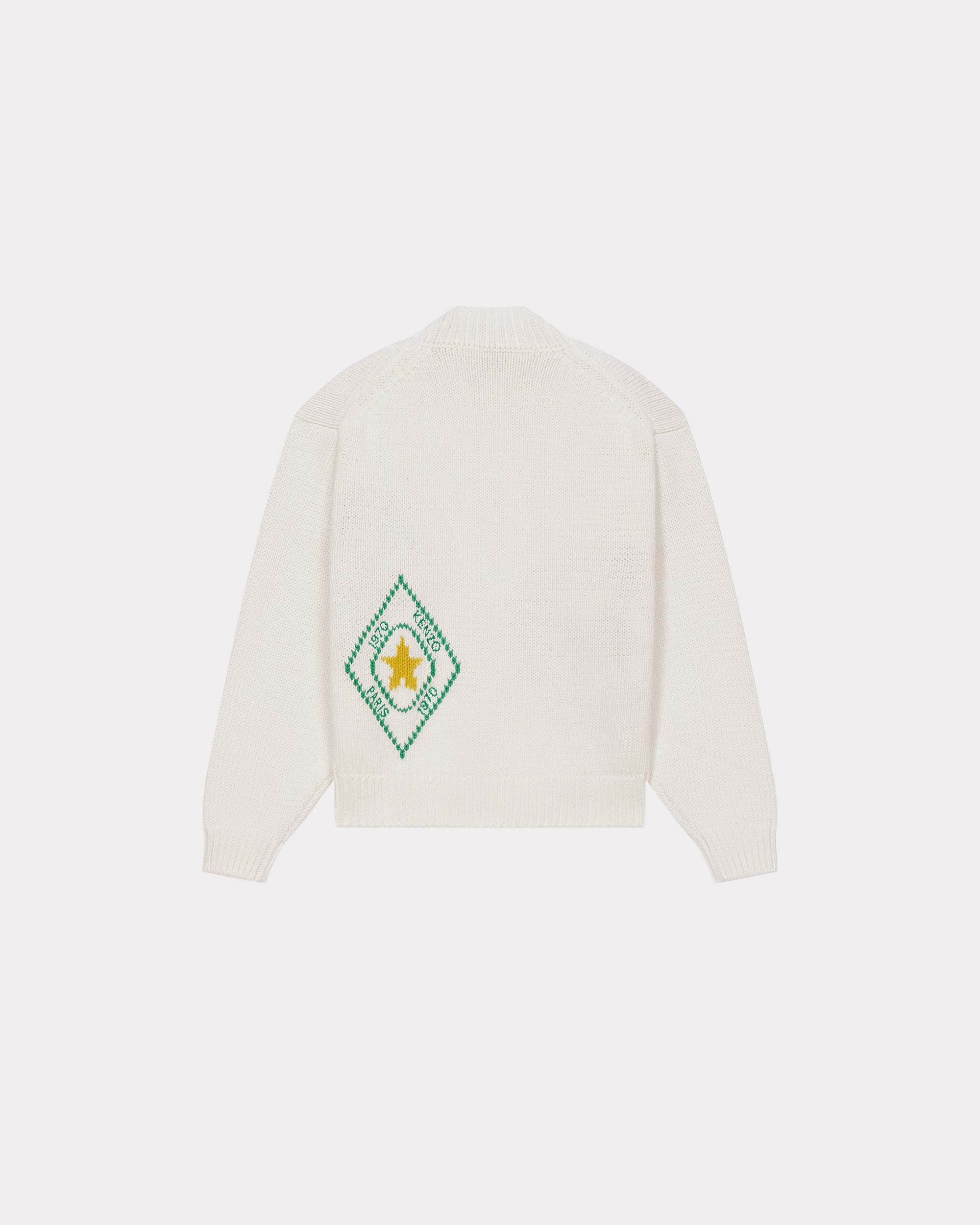 Cardigan brodé à la main "Kenzo Travel" - Off White