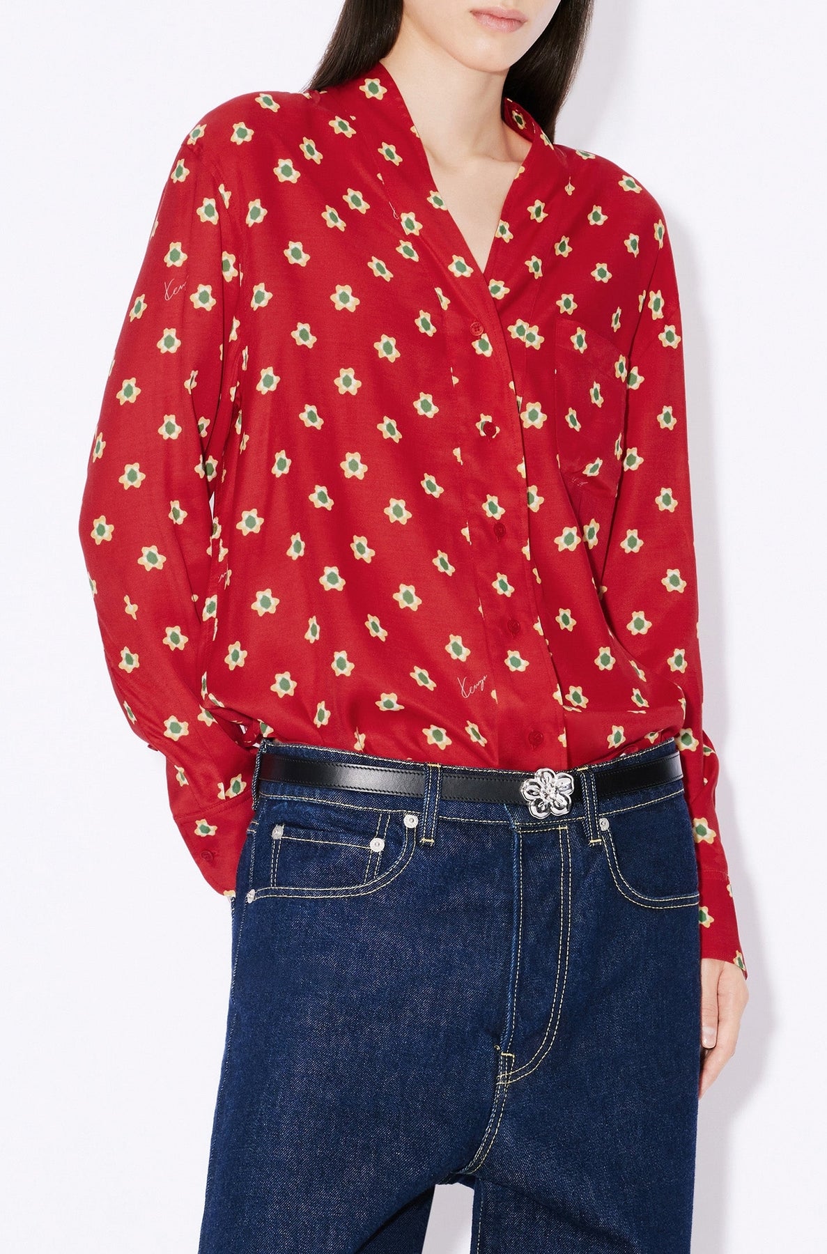 Chemise Kenzo Teddy Flower - Cherry