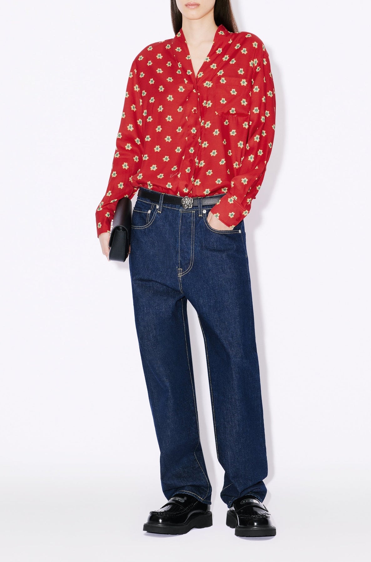 Chemise Kenzo Teddy Flower - Cherry