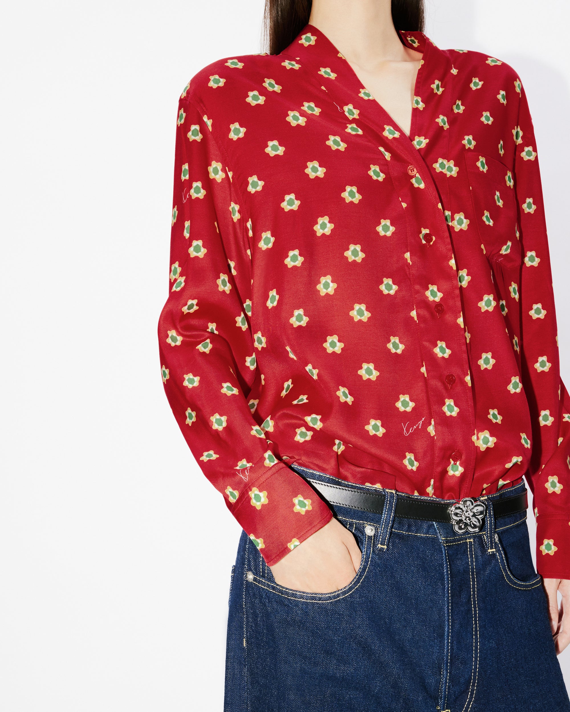 Chemise Kenzo Teddy Flower - Cherry