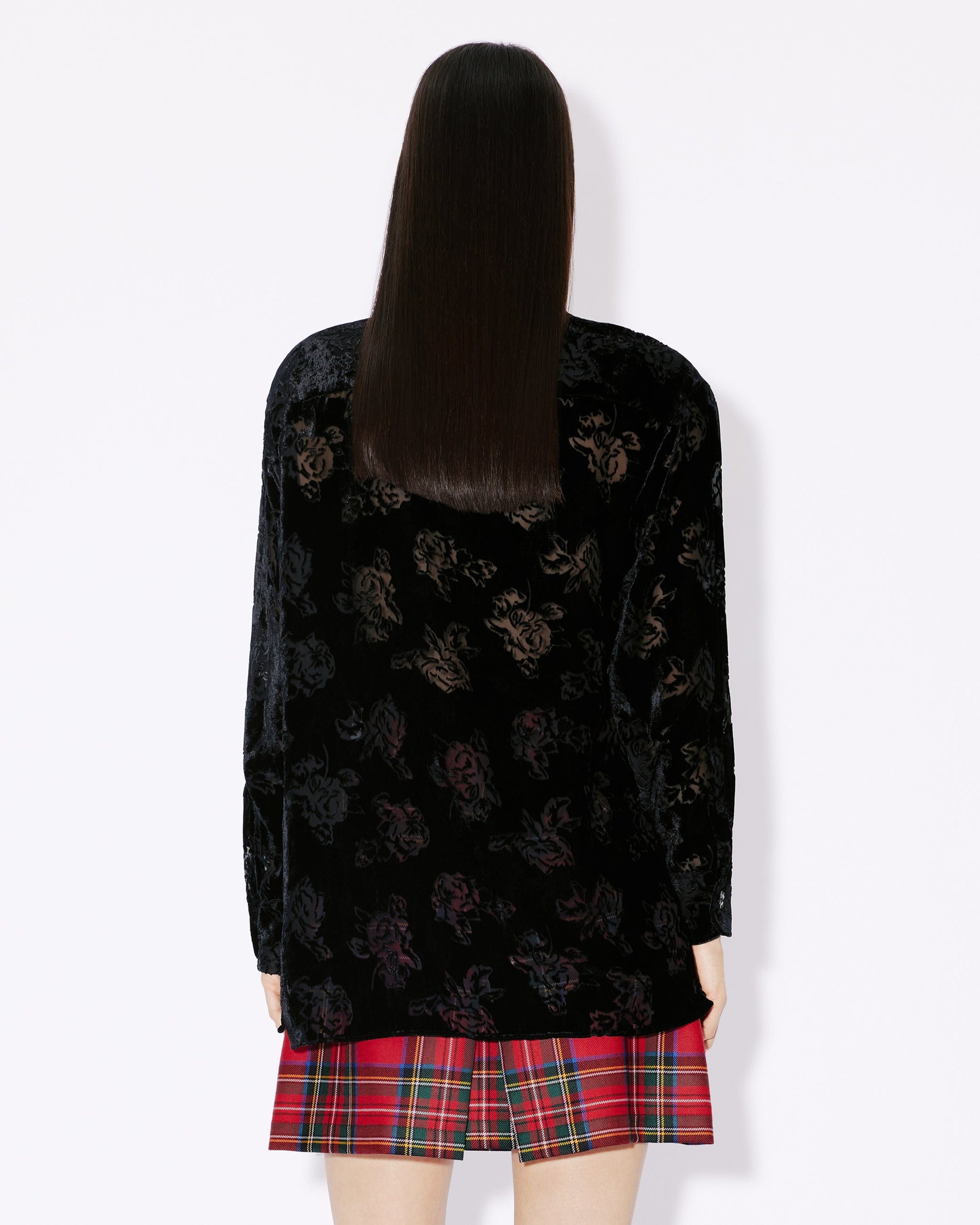 Chemise oversize "Kenzo Roses" - Black
