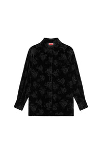 Chemise oversize "Kenzo Roses" - Black