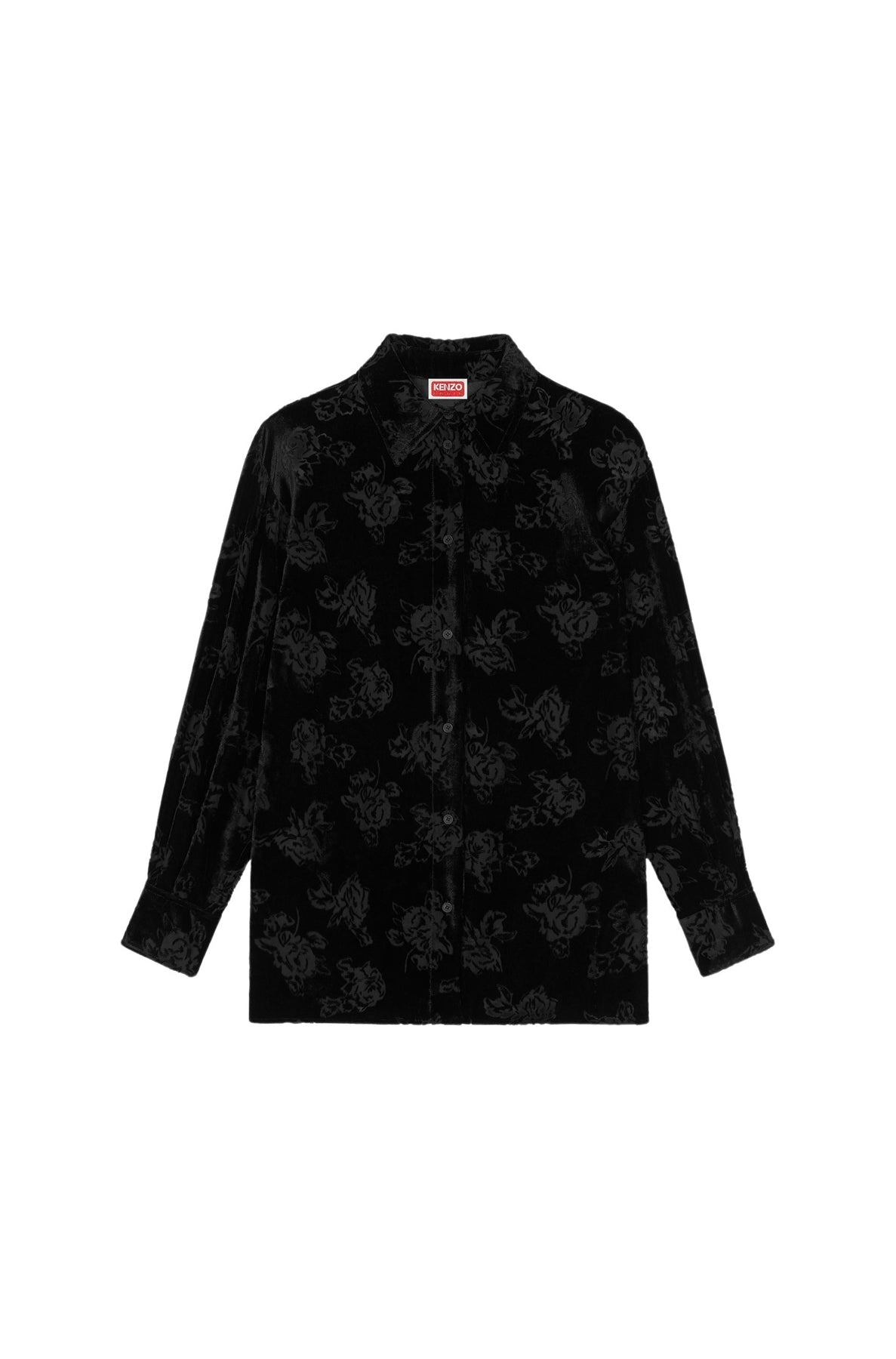 Chemise oversize "Kenzo Roses" - Black