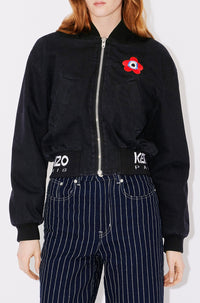 Kenzo Target Bomber Jacket - Rinse Black Denim