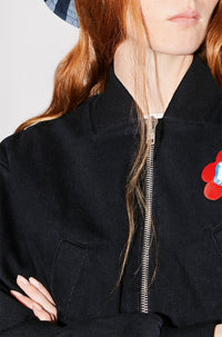 Kenzo Target Bomber Jacket - Rinse Black Denim