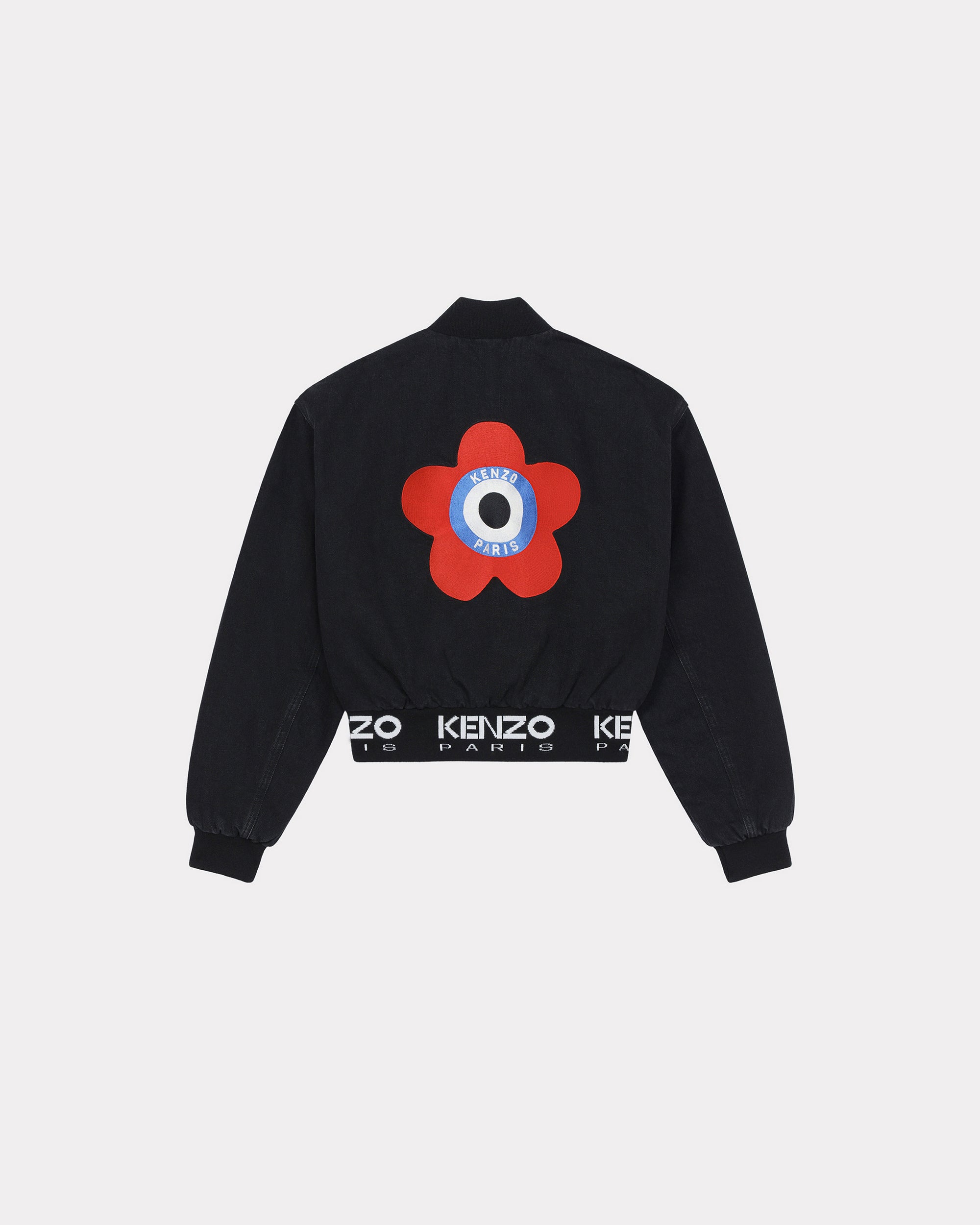 Kenzo Target Bomber Jacket - Rinse Black Denim