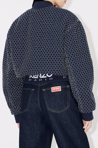 Bomber brodé "Kenzo Sashiko Stitch" en denim - Rinse Blue
