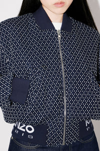 Bomber brodé "Kenzo Sashiko Stitch" en denim - Rinse Blue