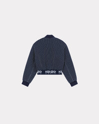 Bomber brodé "Kenzo Sashiko Stitch" en denim - Rinse Blue