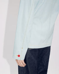 Chemise kimono en denim "Kenzo Target" - Bleached Blue Denim