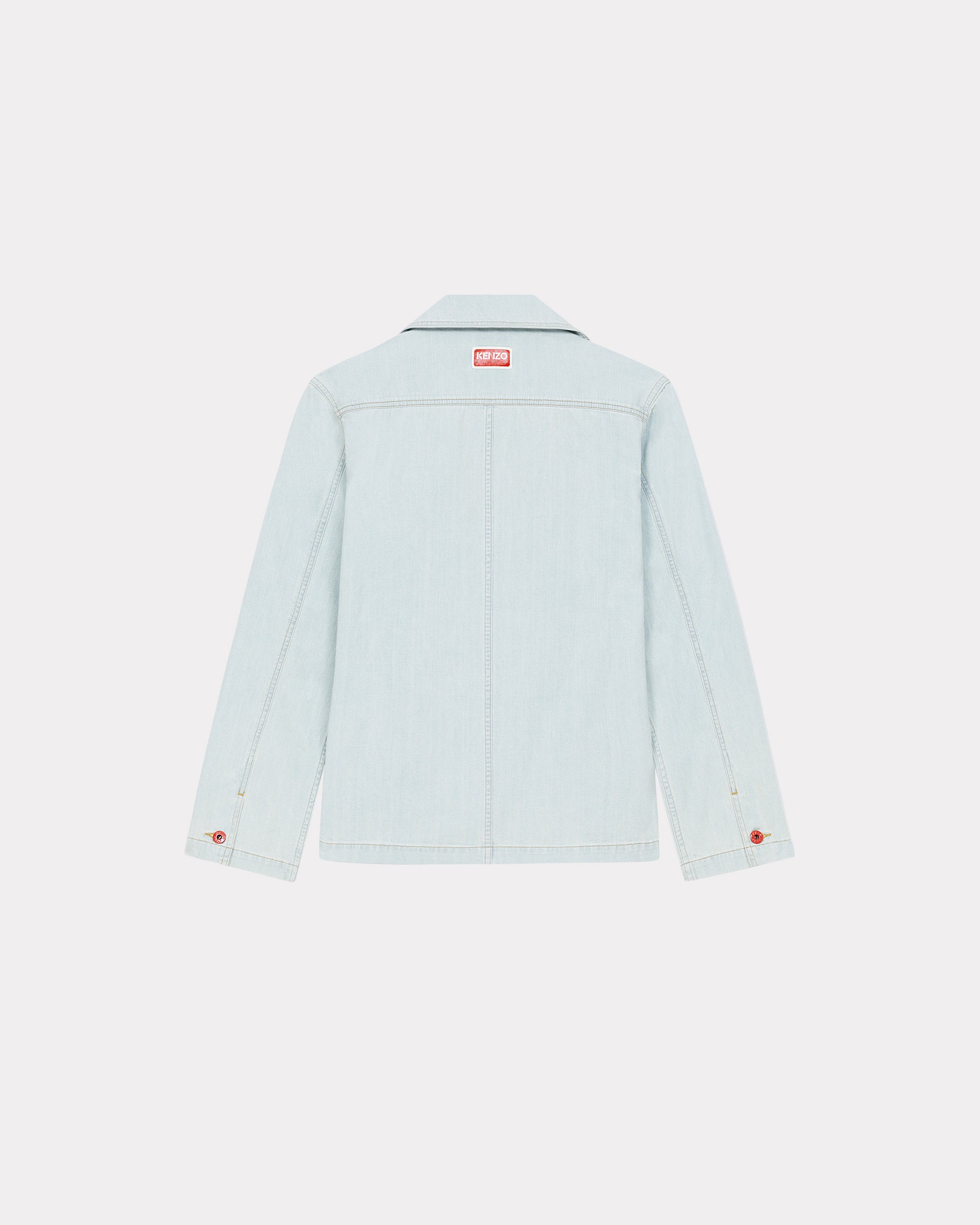 Chemise kimono en denim "Kenzo Target" - Bleached Blue Denim