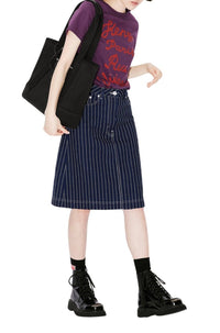 Rinse Blue Knee-Lentgh Skirt