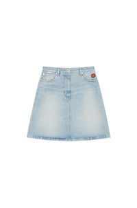Short denim skirt - Medium Stone Blue